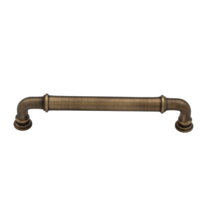 Antique Brass: Ashmere 128mm Solid Brass Traditional Pull Handle - Antique Brass Finish