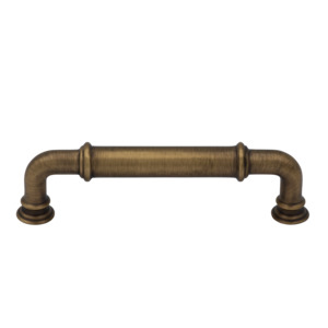 Ashmere 96mm Solid Brass Traditional Pull Handle - Antique Brass Finish