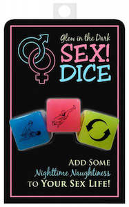 Glow In The Dark SEX! Dice 3pk