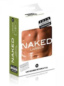 Four Seasons: Four Seasons Naked Condoms Larger - 6pack