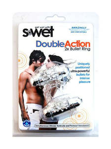 Nu Sensuelle: NU Sensuelle S-Wet Double Action Bullet Ring Clear