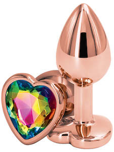 Rear Assets: Rear Assets Rose Gold Heart Small Rainbow
