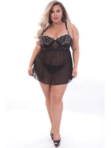 Baby Dolls STM-11159X-Black-3X/4X