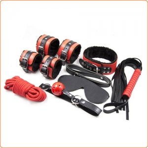 How To Build A Sex Room: Sub-Mission Deluxe Bondage Set 7pc - Red/Black