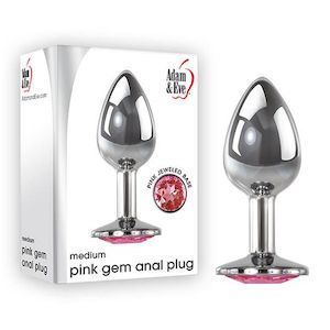 Adam And Eve: Adam & Eve Pink Gem Anal Plug - Medium