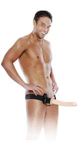 Female Sex Toys: Fetish Fantasy Vibrating 10inch Hollow Strap On - Flesh