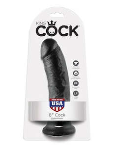 Classic Dildos: King Cock 8inch Cock - Black
