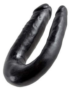 Double Ended Dildos: King Cock Double Trouble Small - Black