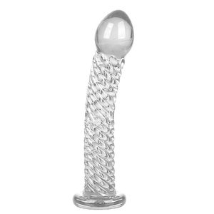Glass Dildos: Everyday Sexy Wavy Glass Dildo - Clear