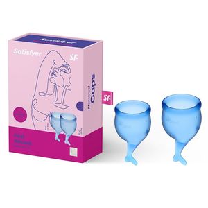Satisfyer Feel Secure Menstrual Cups - Dark Blue