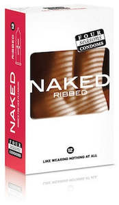 Four Seasons: Four Seasons Naked Condoms Ribbed - 12pack