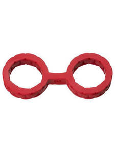 Sale: Japanese Bondage Silicone Cuffs Small - Red
