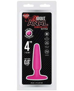 Sale: Hustler All About Anal Seamless Silicone Butt Plug 4inch - Pink