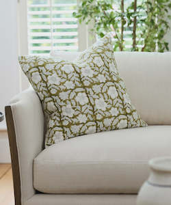 Salta Floral Chartreuse Cushion