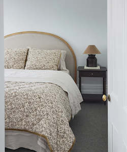 Lilibeth Handblock Olive Velvet Quilt