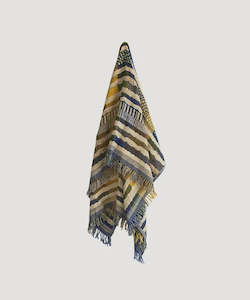 French Country Collections: Marrakesh Blue Wool Silk Throw