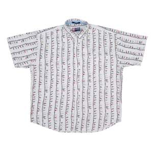 00s Chaps Flags Button Down Shirt Sz XL