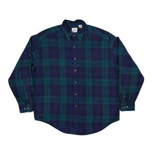 90s GAP Plaid Flannel Shirt Sz L