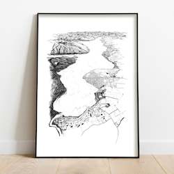 Local Prints By Leighton Corbett Art: TE ANAU ART PRINT