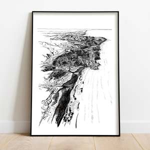 Local Prints By Leighton Corbett Art: PIHA, AUCKLAND ART PRINT