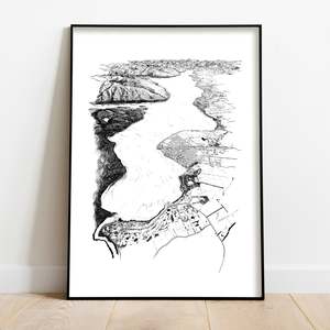 Local Prints By Leighton Corbett Art: TE ANAU ART PRINT