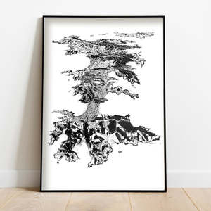 Local Prints By Leighton Corbett Art: WAIHEKE ISLAND ART PRINT