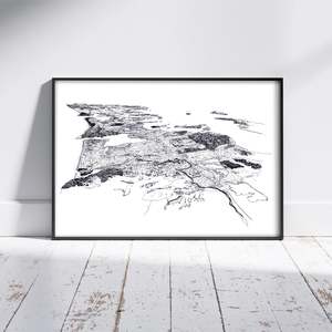 Local Prints By Leighton Corbett Art: COUNTIES MANUKAU ART PRINT