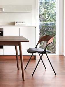 Office Chairs: Trace Dining Chair w/ Leather Seat