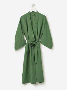 Bathroom: Spearmint Womens Linen Robe