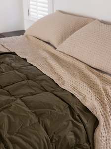 Ce Bed Linen: Textured Waffle Pillowcase Pair