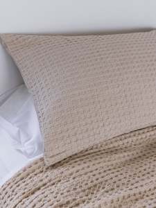 Ce Bed Linen: Textured Waffle Lodge Pillowcase Pair