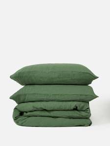 Duvet Covers: Spearmint Linen Duvet Cover