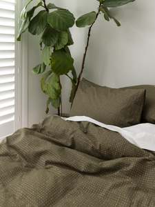 Duvet Covers: Inku Organic Cotton Linen Duvet Cover