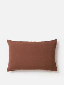 Pillowcases: Plum Linen Pillowcase Pair