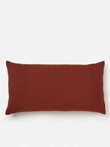 Pillowcases: Brick Linen Lodge Pillowcase Pair