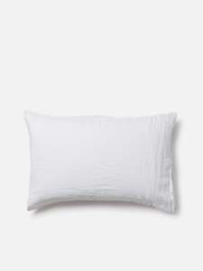 Pillowcases: White Linen Pillowcase Pair