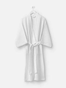 Robes: Waffle Organic Cotton Mens Bath Robe