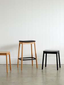 Radial Range: Radial Stool w/Leather Seat