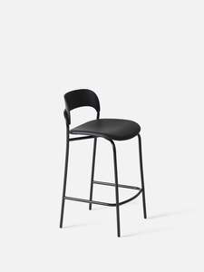Trace Stool w/ Leather Seat