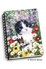 Gifts: Notebook Artgame Kitten Flowerbed