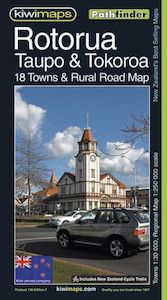 Pathfinder Rotorua & Taupo Road Map by KiwiMaps