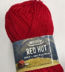 Woolly Yarn 1: Woolly Red Hut 8 Ply 100% Pure Wool