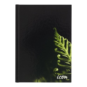 Office Stationary: Icon Casebound Hard Cover Notebook A5 Black 200 pg