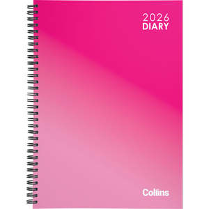 Office Stationary: Diary 2026 Collins A51 Vivid Wiro Hardcover Assorted