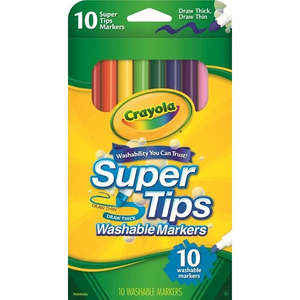 Crayola Washable Super Tips Markers 10Pk