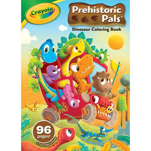 Crayola Prehistoric Pals Colouring Book With Stickers 96 Pages