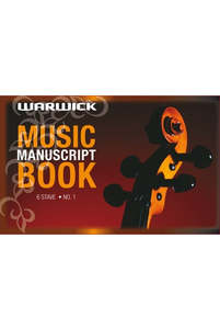School Supplies: Music Book Warwick No 1 6 Stave 20LF