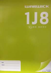 School Supplies: Exercise Book Warwick 1J8 A4 5mm Quad 36Leaf