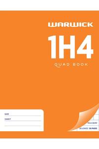 EXERCISE BOOK WARW 1H4 10MM QUAD 28LF