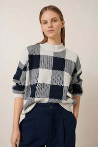 Otti Jumper | Navy Check